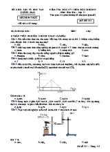 Đề kiểm tra học kỳ I môn Hóa học Lớp 11 - Mã đề 311 - Năm học 2018-2019 - Sở giáo dục và đào tạo Quảng Nam